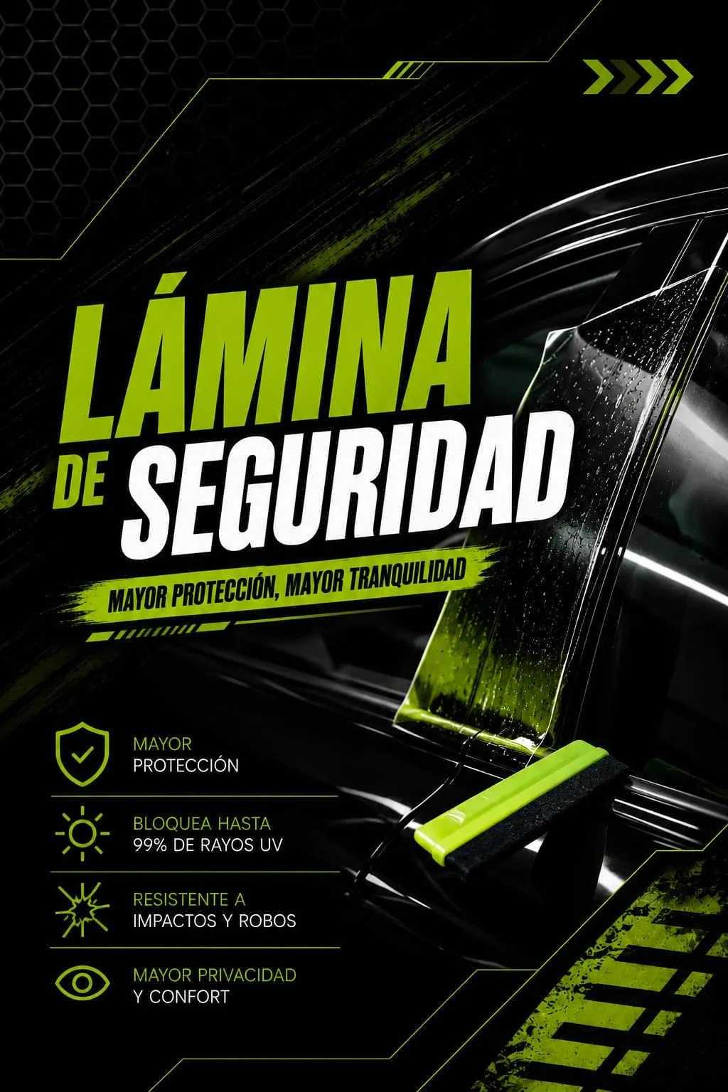 Láminas de seguridad certificadas en Santiago - Optimus Cars SPA